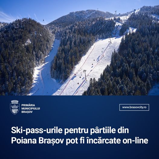 Ski-pass-urile pentru pârtiile din Poiana Brașov pot fi încărcate on-line